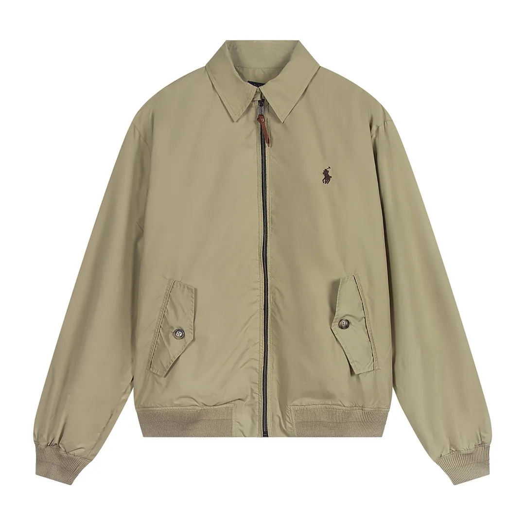 P316 Color: black/light card/off-white Size: S M L Customized two-color webbing strip on the back collar, with zippered side pockets inside ✅ - POLO brand zipper, genuine leather zipper piece, dark and light two-color buttons ✅ - RL25SS new jacket fabric is made of lightweight polyester fiber, windproof and waterproof, lighter, suitable for travel or daily outdoor sports, simple line design and wide and neat tailoring, unisex style for both men and women, good for commuting, classic and durable
